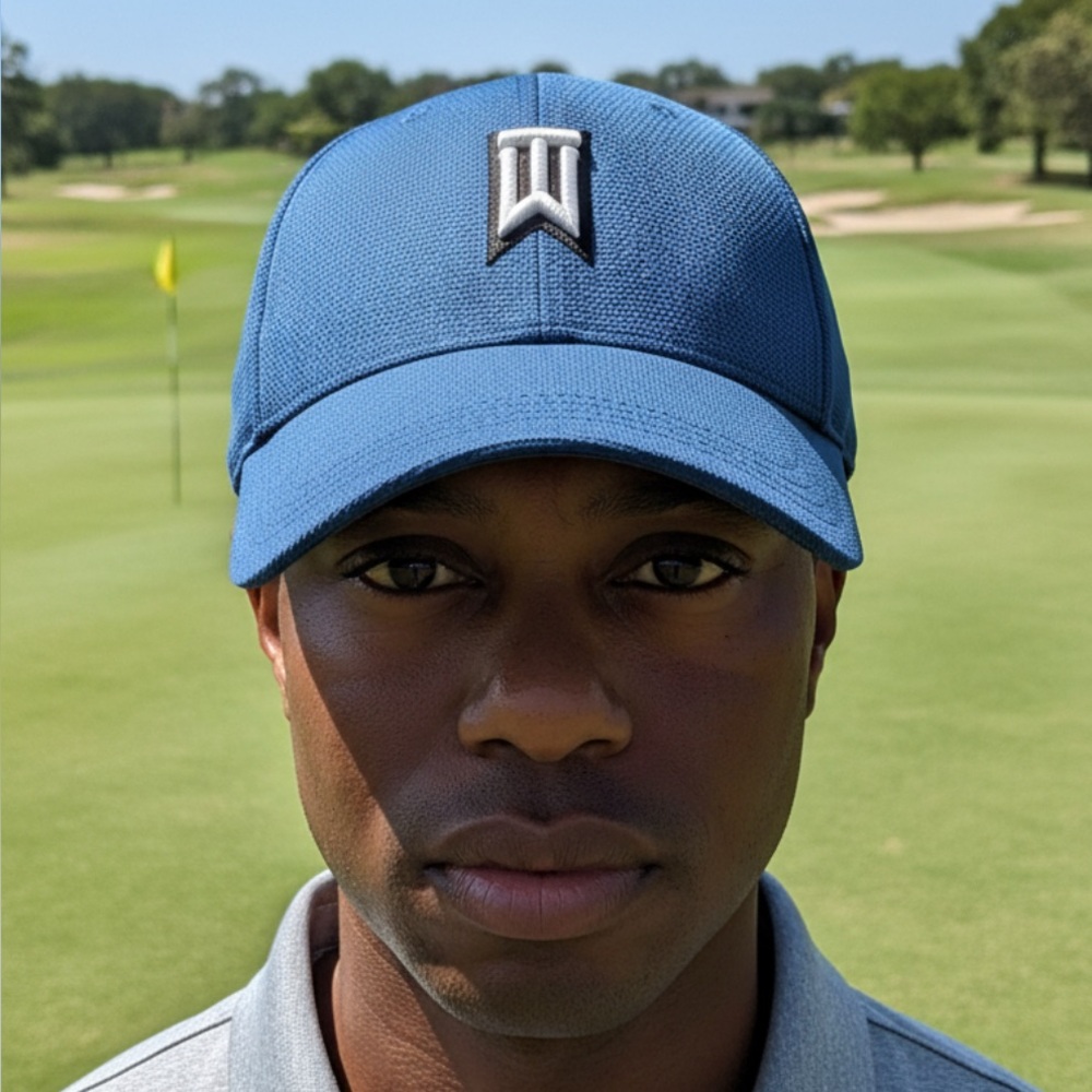 Nike Blue Tiger Woods Collection VR One Tiger Woods Golf Flex Fit Hat Cap S~M